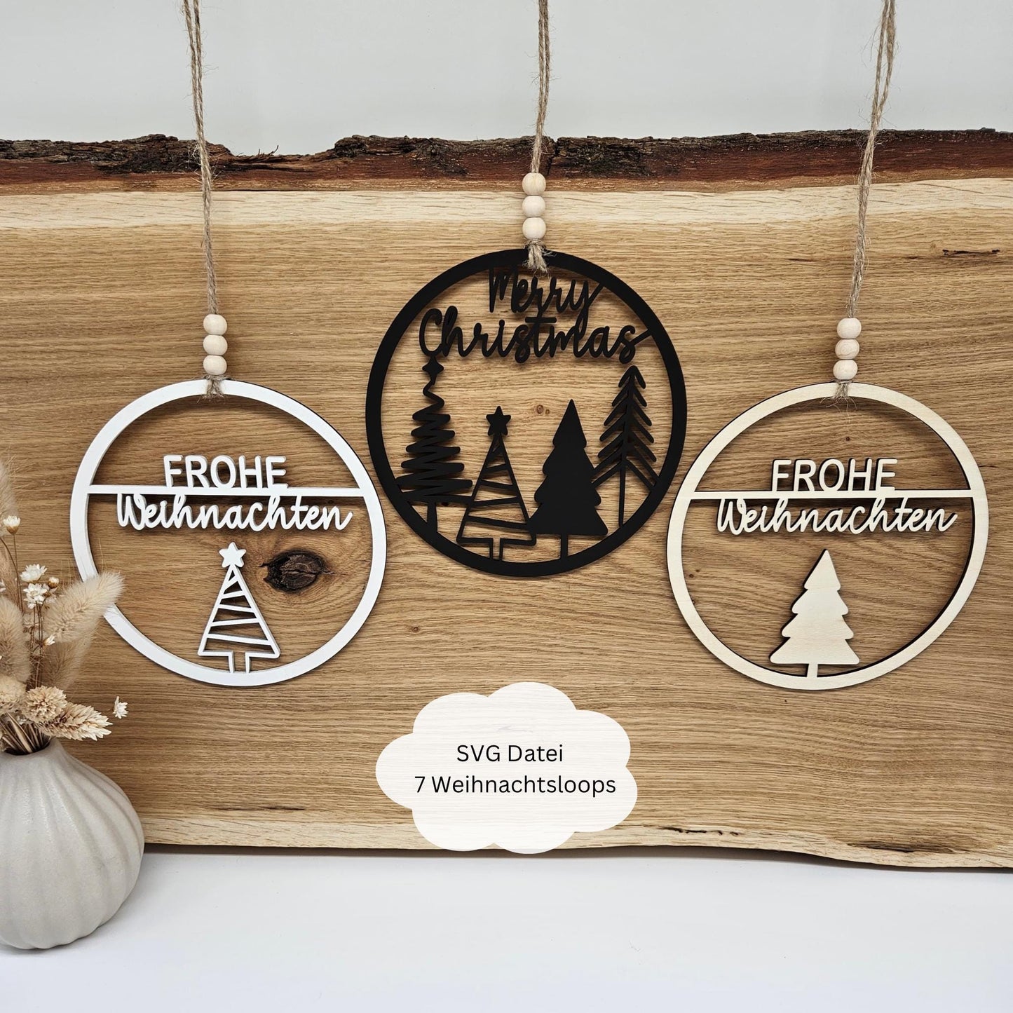 Loop Weihnachten, Winterloop, Winterlandschaft, Waldlandschaft - Laserdatei Weihnachten