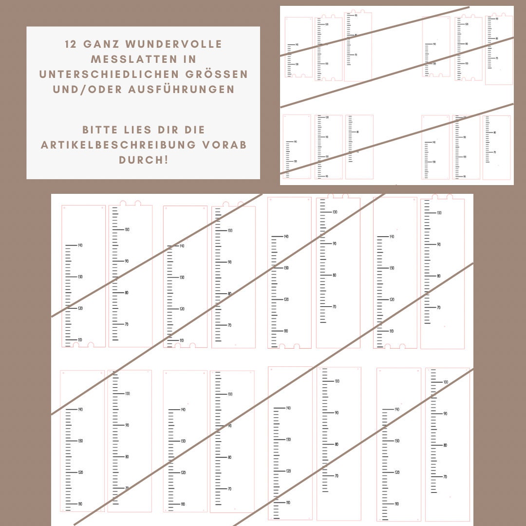 12 wundervolle Messlatten - digitale Datei