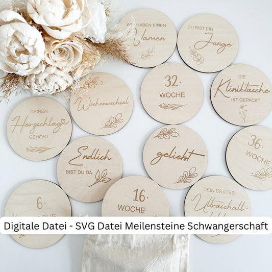 32 wundervolle Meilensteine Schwangerschaft - Digitale Datei