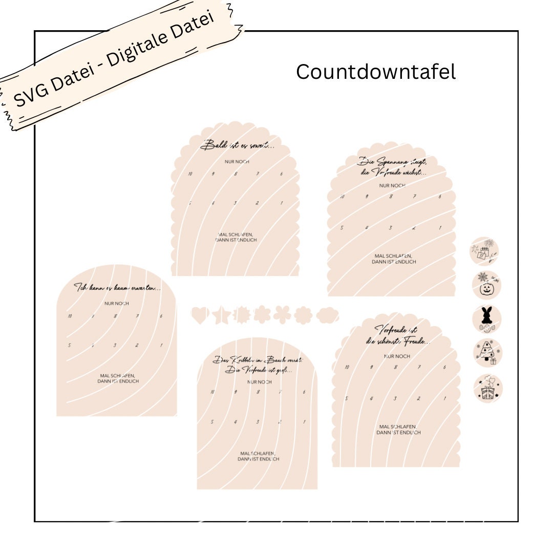 Countdowntafel - Digitale Datei