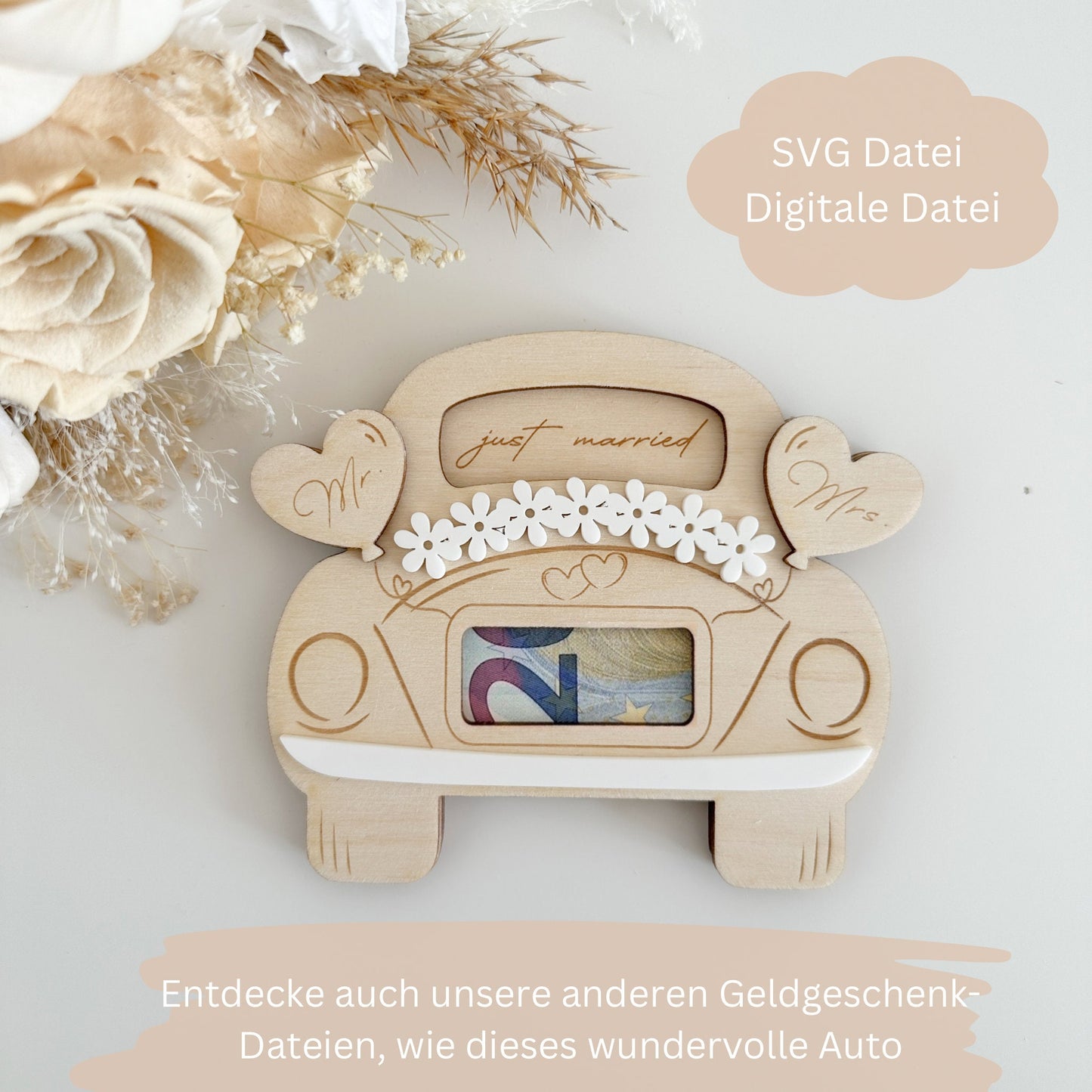 Hochzeitsauto, Hochzeitsgeschenk - Digitale Datei