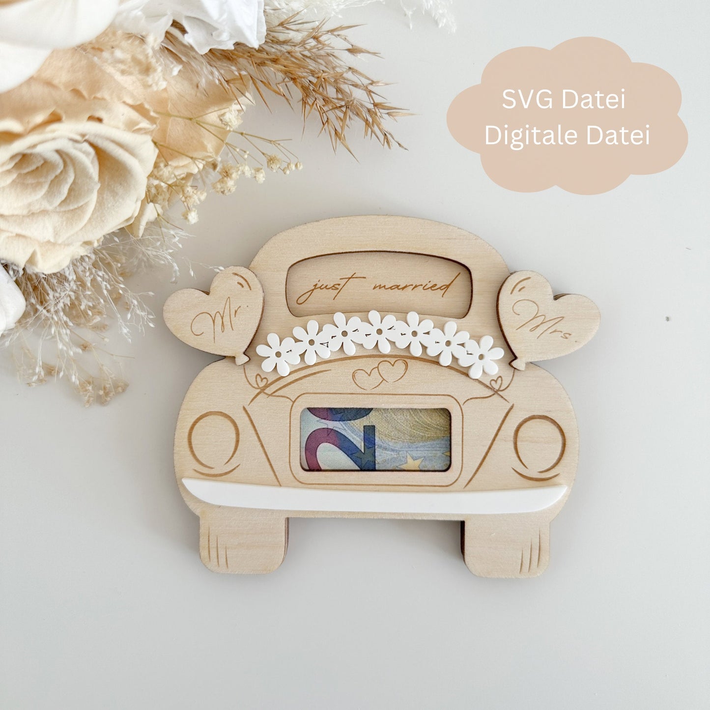 Hochzeitsauto, Hochzeitsgeschenk, Geldgeschenk Hochzeit - Digitale Datei