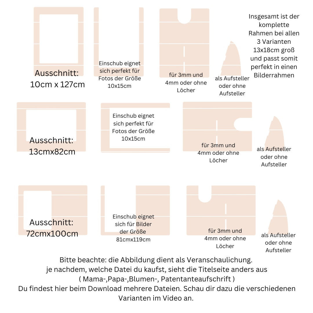 Bilderrahmen Regenbogen Kitakind - Digitale Datei