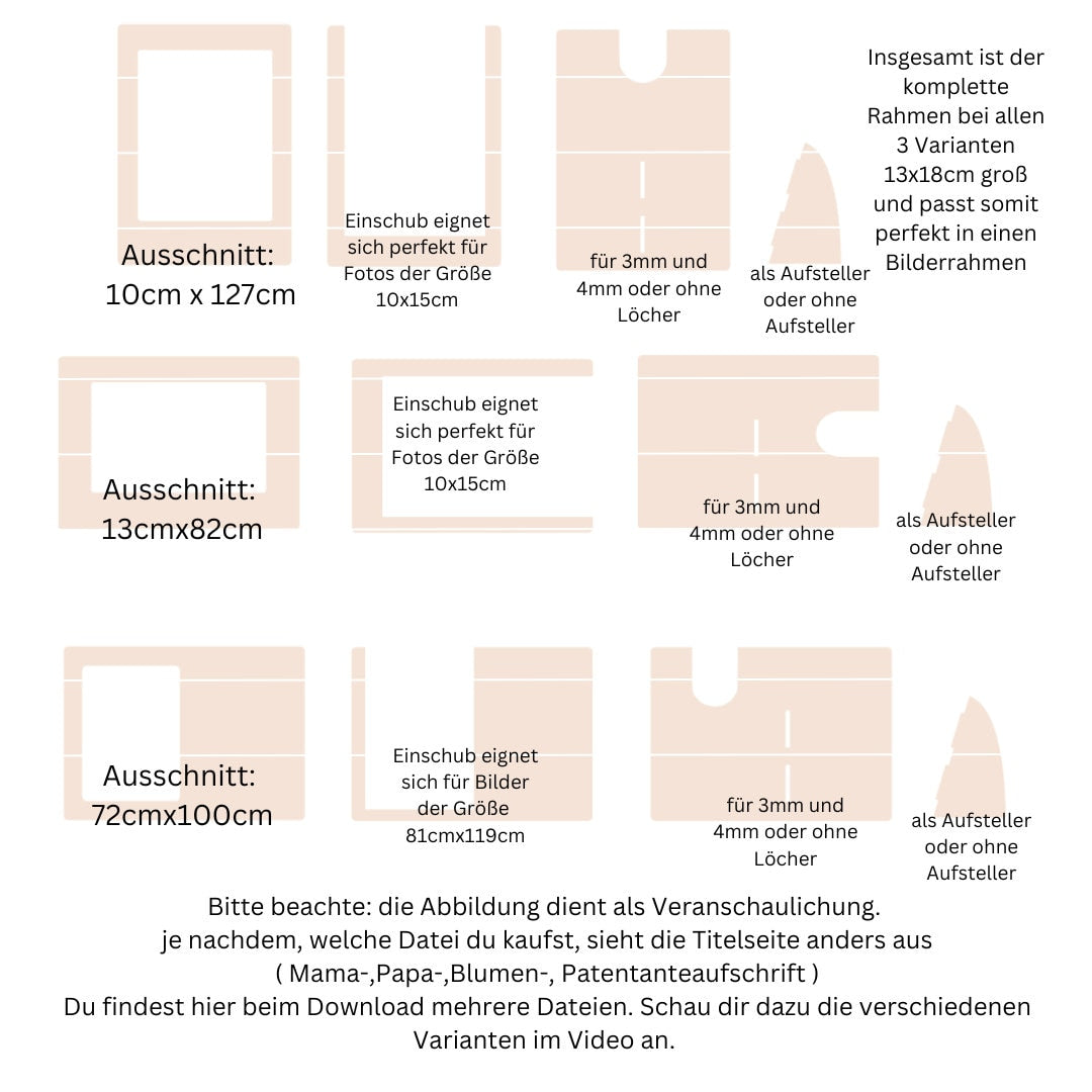 Bilderrahmen Papa - Digitale Datei