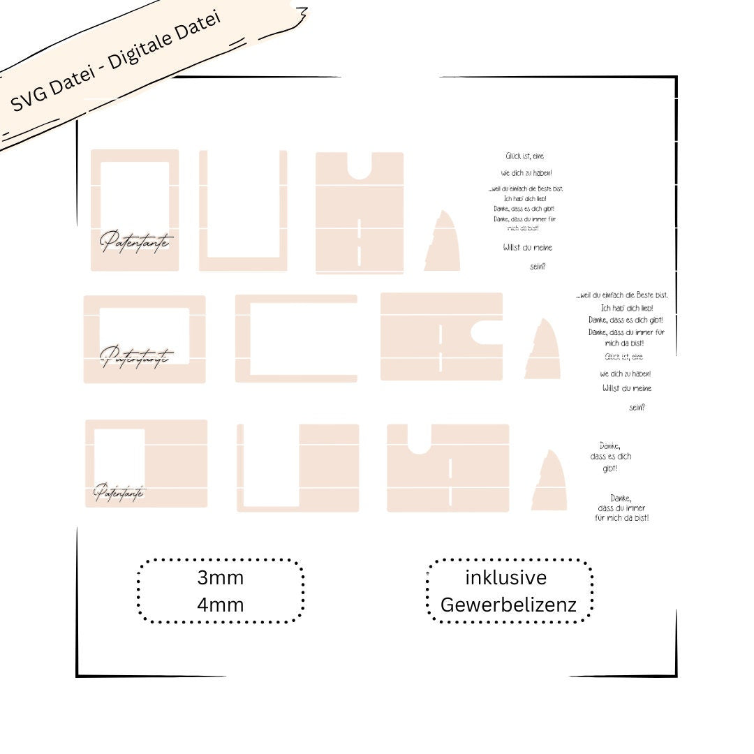 Bilderrahmen Patentante - Digitale Datei
