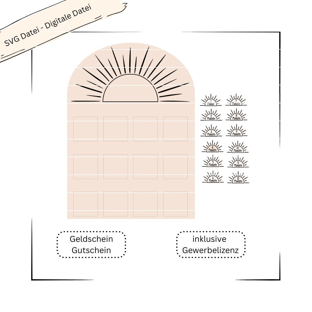 Meilensteintafel Sonne - Digitale Datei