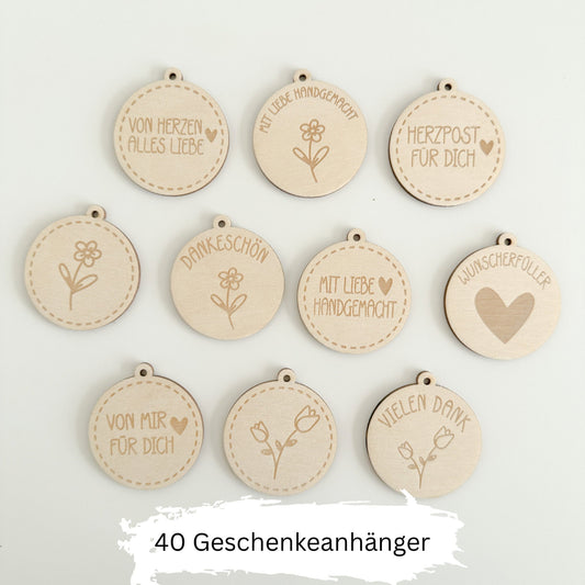 40 Geschenkeanhänger - Digitale Datei